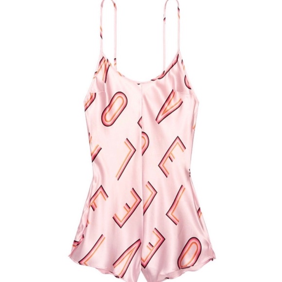 Victoria's Secret Other - VS | LOVE Satin Sleep Romper